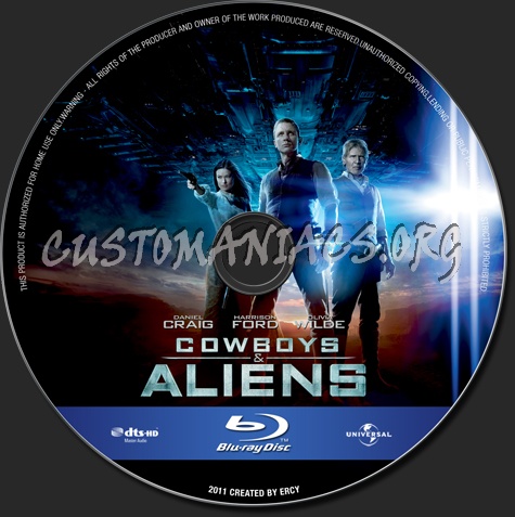 Cowboys and Aliens blu-ray label