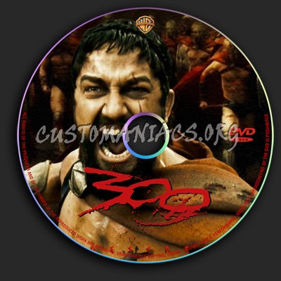 300 dvd label