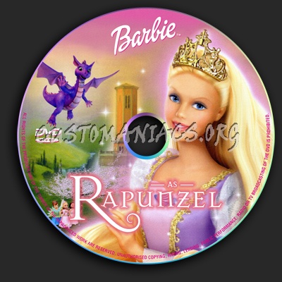 Barbie As Rapunzel dvd label