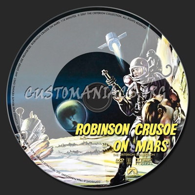 404 Robinson Crusoe On Mars dvd label