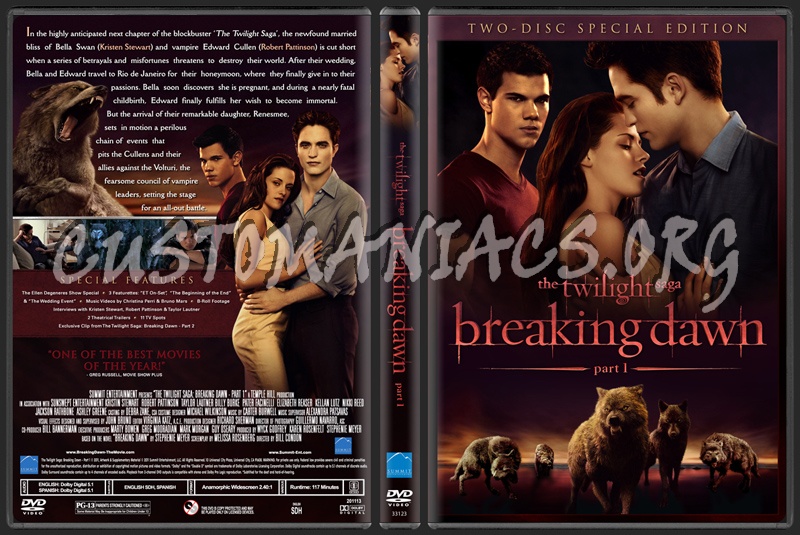 The Twilight Saga - Breaking Dawn Part 1 dvd cover