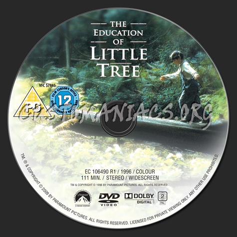 The Education of Little Tree dvd label