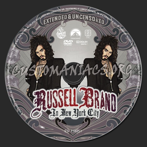 Russell Brand In New York City dvd label