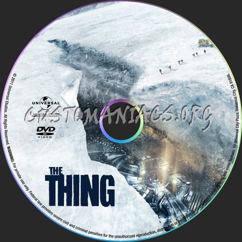 The Thing : 2011 dvd label
