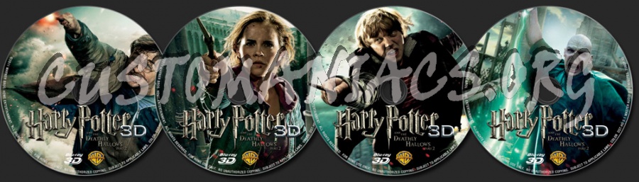 Harry Potter and the Deathly Hallows Part 2 3D blu-ray label
