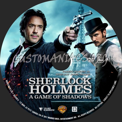 Sherlock Holmes: A Game of Shadows (2011) dvd label