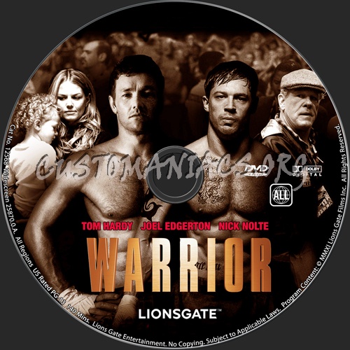 Warrior dvd label