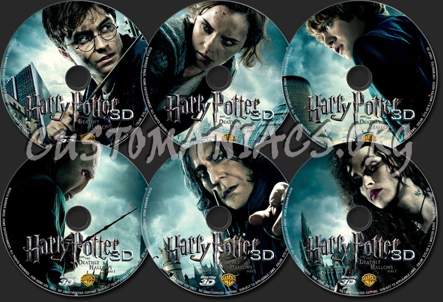 Harry Potter and the Deathly Hallows Part 1 3D blu-ray label