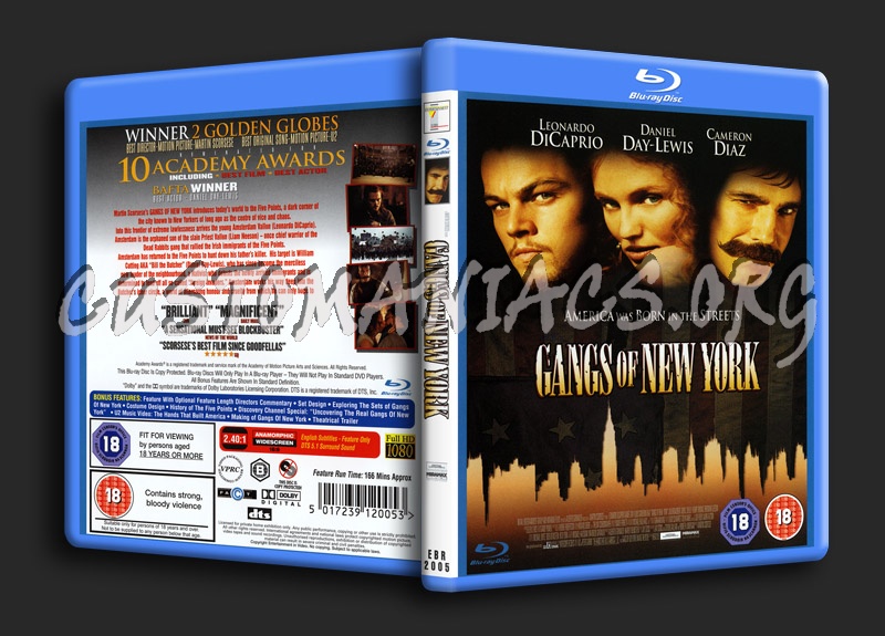 Gangs of New York blu-ray cover