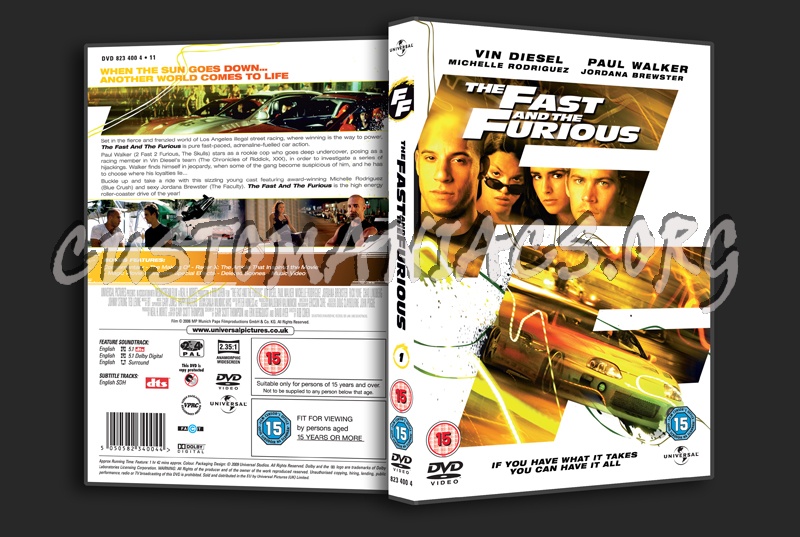 The Fast & The Furious dvd cover