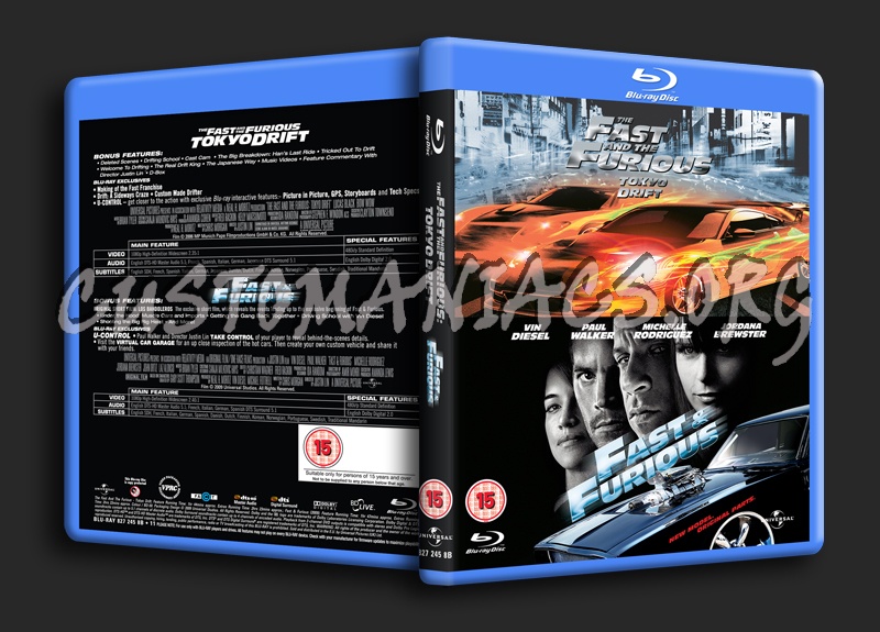 The Fast & The Furious Tokyo Drift / Fast & Furious blu-ray cover