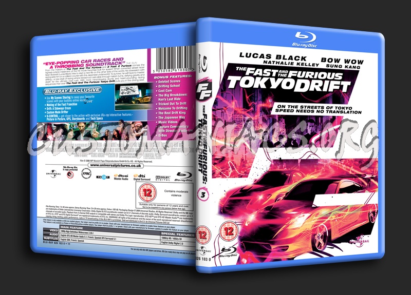 The Fast & The Furious Tokyo Drift blu-ray cover