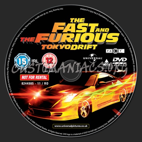The Fast and the Furious Tokyo Drift dvd label