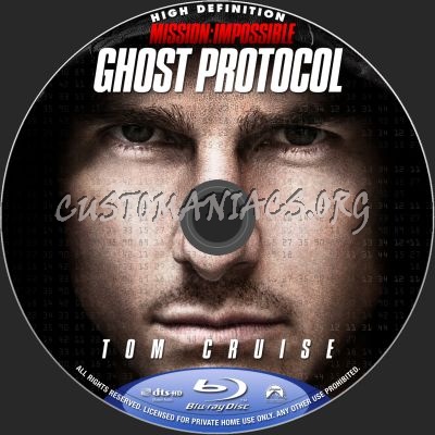 Mission Impossible : Ghost Protocol blu-ray label