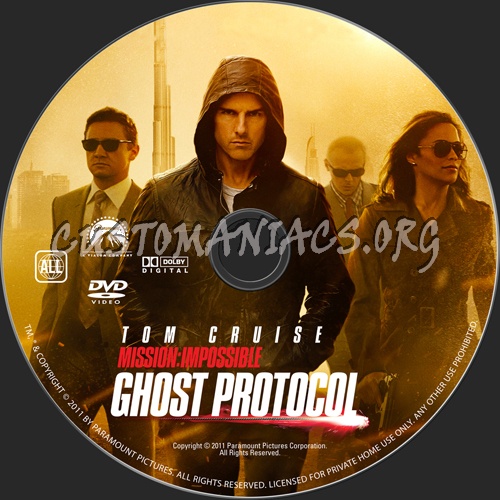 Mission: Impossible - Ghost Protocol dvd label
