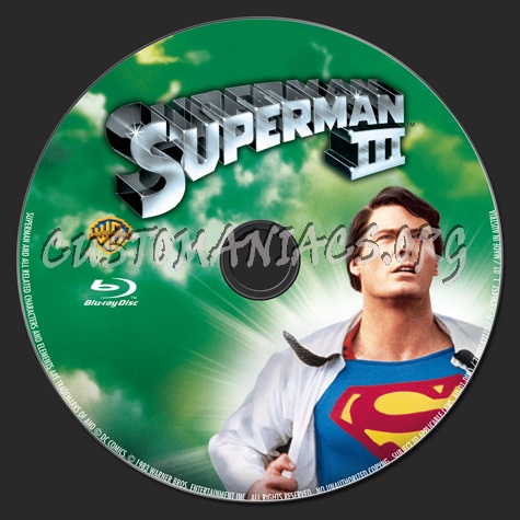 Superman III blu-ray label