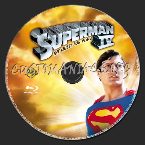 Superman IV blu-ray label