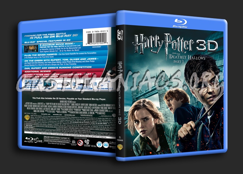 Harry Potter and the Deadhly Hallows Part 1 3D blu-ray cover