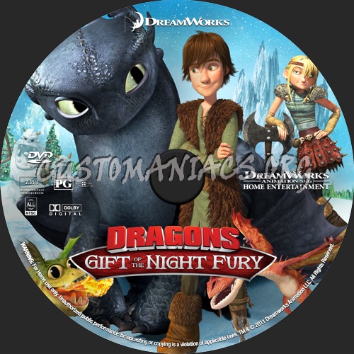 Dragons Gift of the Night Fury (2011) dvd label