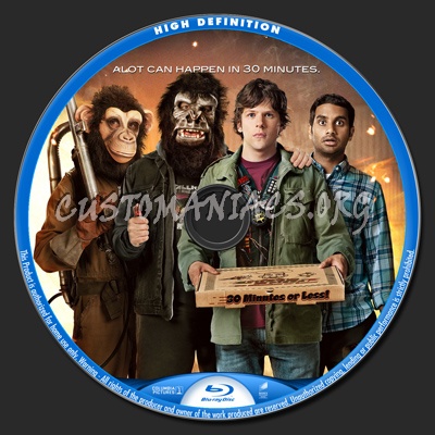 30 Minutes Or Less blu-ray label