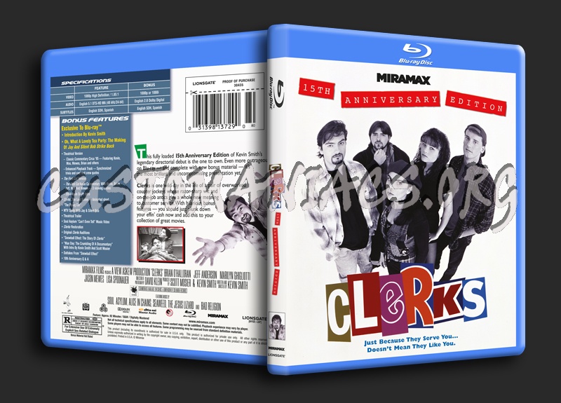 Clerks blu-ray cover