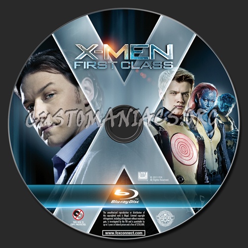 X-Men: First Class blu-ray label