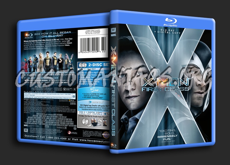 X-Men: First Class blu-ray cover