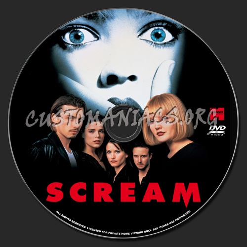 Scream dvd label