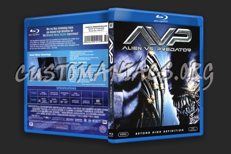 AVP Alien Vs Predator blu-ray cover