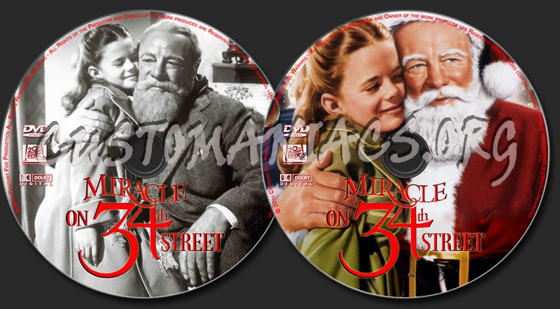 Miracle on 34th Street dvd label