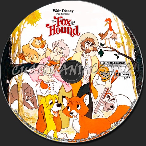 The Fox and the Hound dvd label