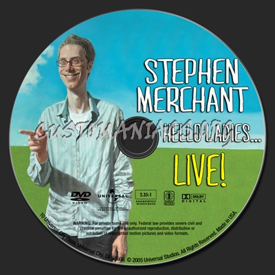 Stephen Merchant Hello Ladies Live dvd label