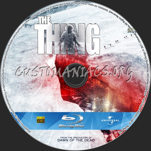 The Thing blu-ray label