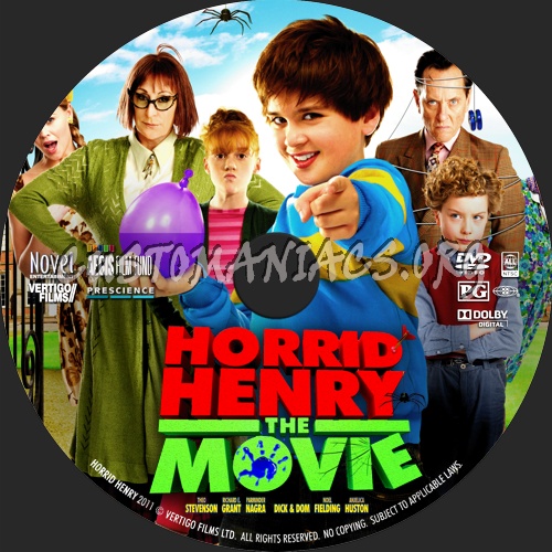 Horrid Henry: The Movie (2011) dvd label
