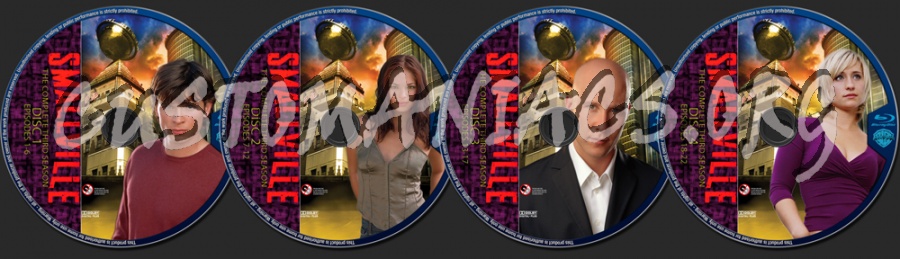 Smallville Season 3 blu-ray label