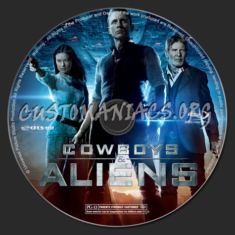 Cowboys & Aliens blu-ray label