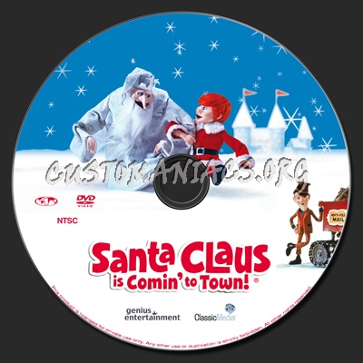 Santa Claus Is Coming To Town dvd label