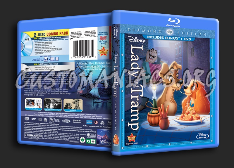 Lady and the Tramp blu-ray cover