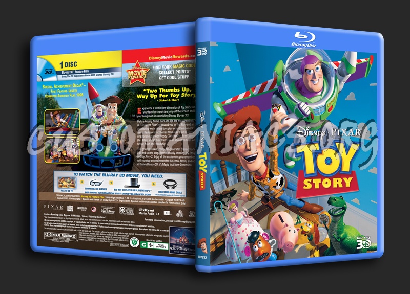 Toy Story 3D blu-ray cover