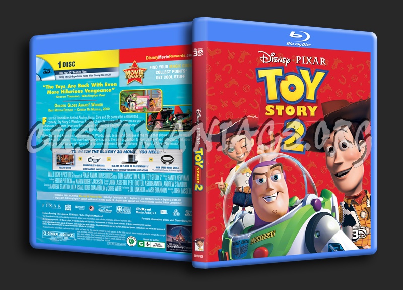 Toy Story 2 3D blu-ray cover