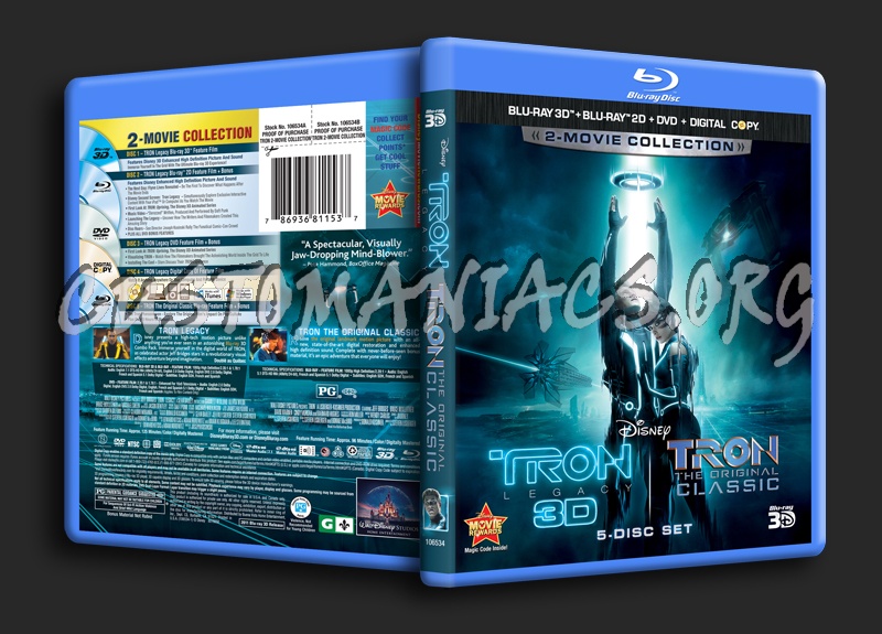 Tron Legacy & Tron the Original Classic 3D blu-ray cover