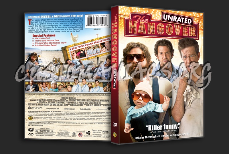 The Hangover Unrated & The Hangover Part II dvd cover