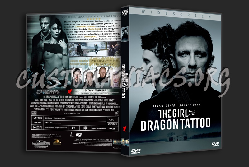 The Girl with the Dragon Tattoo dvd cover