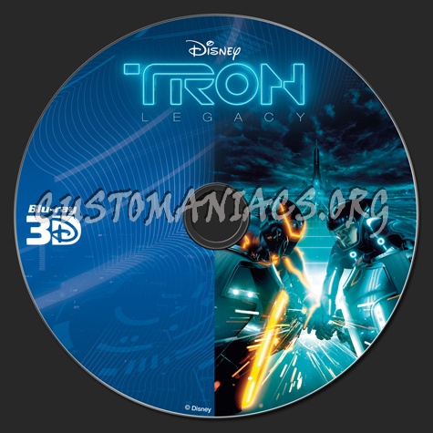 Tron Legacy 3D blu-ray label