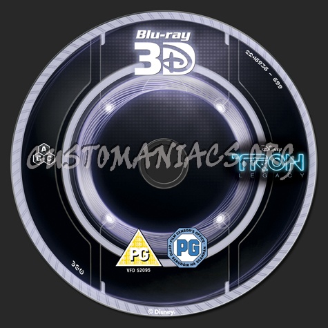 Tron Legacy 3D blu-ray label