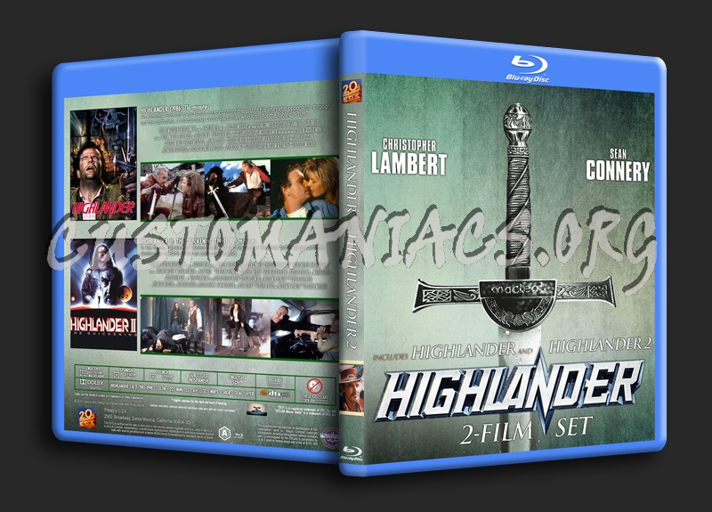 Highlander Double Feature blu-ray cover