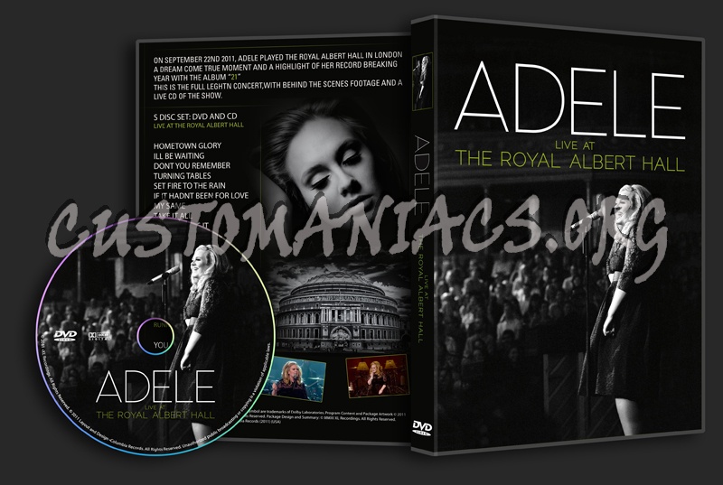 Adele Live at the Royal Albert Hall dvd cover