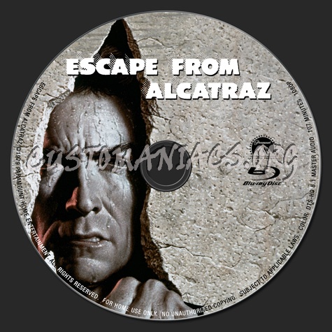 Escape From Alcatraz blu-ray label