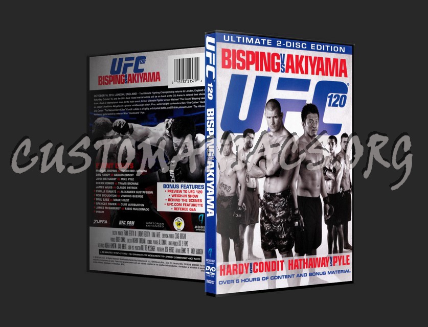 UFC 120 Bisping vs. Akiyama dvd cover