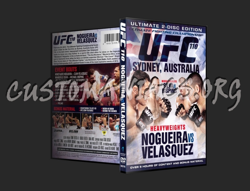 UFC 110 Nogueira vs. Velasquez dvd cover
